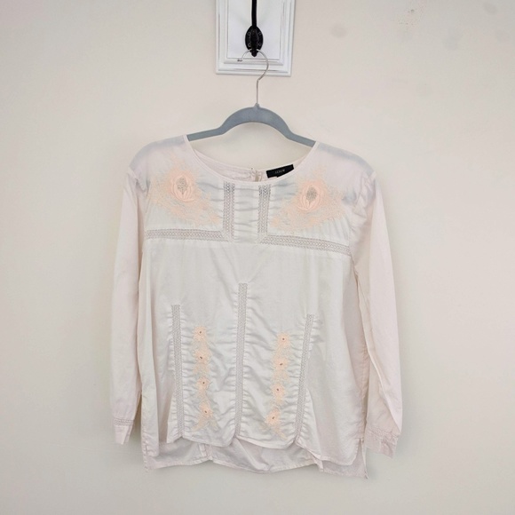 J. Crew Tops - J. Crew | Embroidered Lace Top